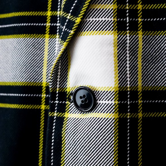 John Lawrence Sullivan Black and White Plaid Jacket - Picture 10 of 11